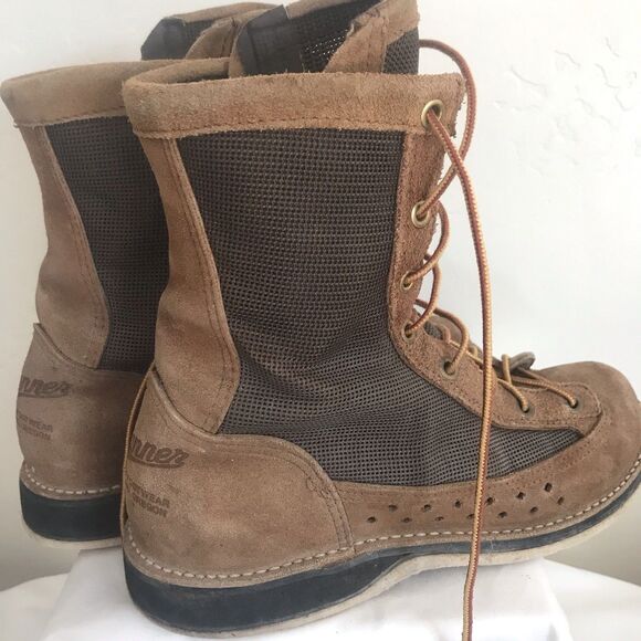 Danner River Gripper Felt Bottom Wading Fishing Boots Leather Mesh Men 6 M Brown - Picture 2 of 13